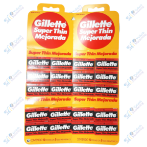 Gillette Hojas para Afeitar Super Thin Mejorada Kit x 20 Pack x 5 u